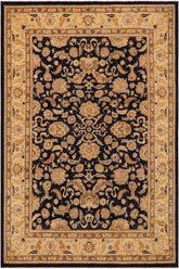 handmade Traditional Kafkaz Blue Tan Hand Knotted RECTANGLE 100% WOOL area rug 9 x 12